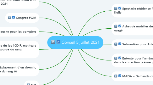 Mind Map: Conseil 5 juillet 2021