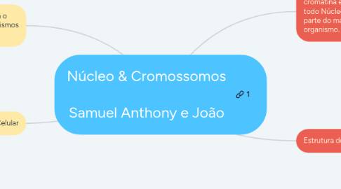 Mind Map: Núcleo & Cromossomos  Samuel Anthony e João