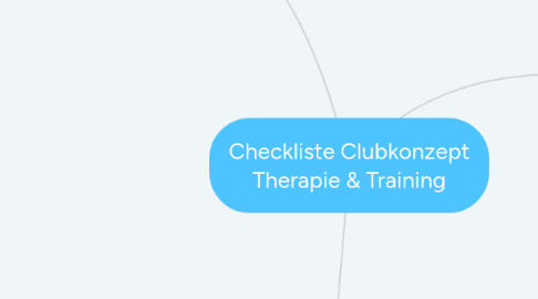 Mind Map: Checkliste Clubkonzept Therapie & Training