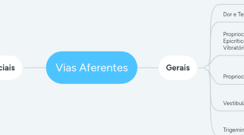 Mind Map: Vias Aferentes