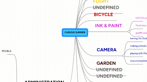 Mind Map: CURIOUS SUMMER