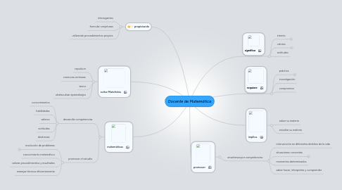 Mind Map: Docente de Matemàtica