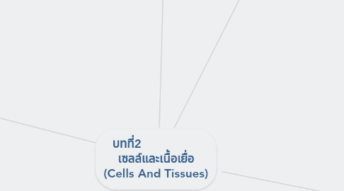 Mind Map: บทที่2                 เซลล์และเนื้อเยื่อ (Cells And Tissues)