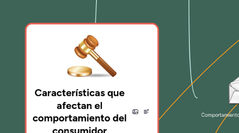 Mind Map: Características que afectan el comportamiento del consumidor