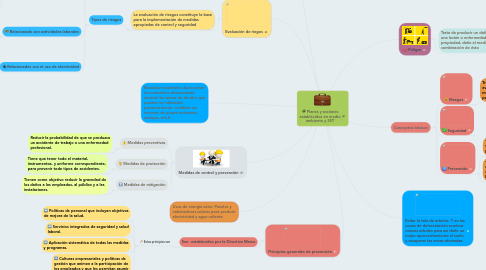 Mind Map: Planes y acciones establecidos en medio ambiente y SST