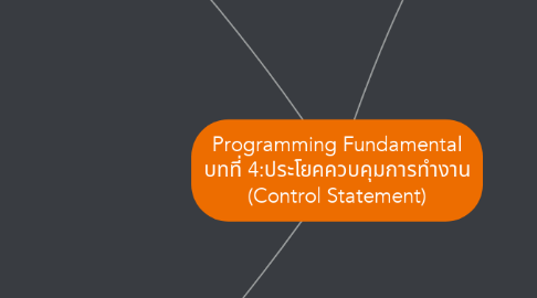 Mind Map: Programming Fundamental บทที่ 4:ประโยคควบคุมการทำงาน (Control Statement)