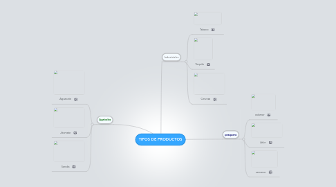 Mind Map: TIPOS DE PRODUCTOS