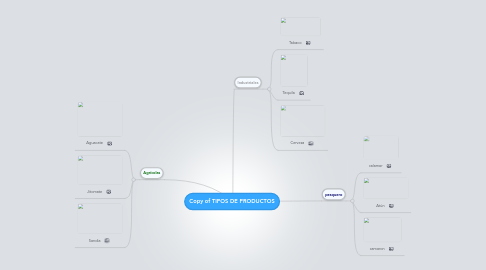 Mind Map: Copy of TIPOS DE PRODUCTOS