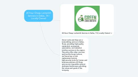 Mind Map: 24 Hour Cheap Locksmith Services in Dallas, TX | Locally Owned