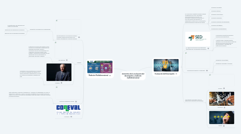 Mind Map: elementos de la evaluación del desempeño y medición multidimensional