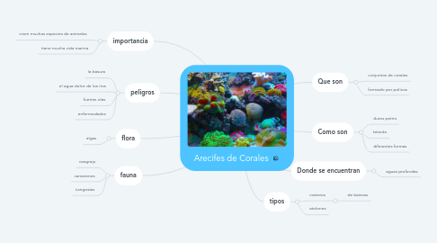 Mind Map: Arecifes de Corales