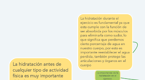 Mind Map: La importancia de la hidratación en el ejercicio