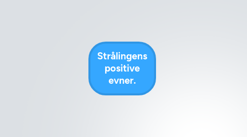 Mind Map: Strålingens positive evner.