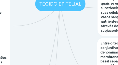 Mind Map: TECIDO EPITELIAL