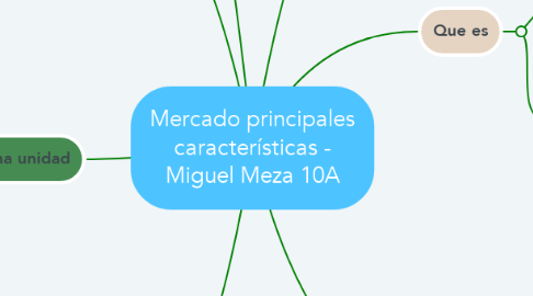 Mind Map: Mercado principales características - Miguel Meza 10A