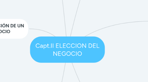 Mind Map: Capt.II ELECCION DEL NEGOCIO