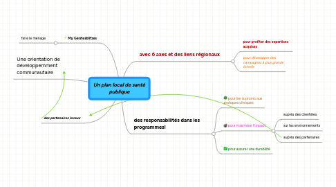 Mind Map: Un plan local de santé publique