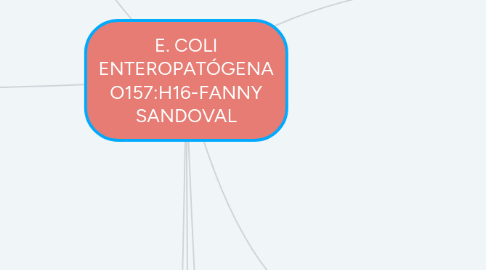 Mind Map: E. COLI ENTEROPATÓGENA O157:H16-FANNY SANDOVAL