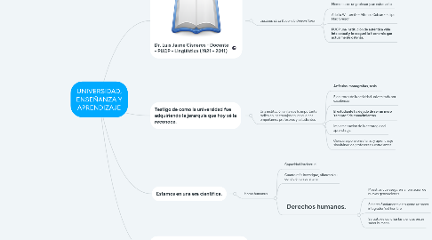 Mind Map: UNIVERSIDAD, ENSEÑANZA Y APRENDIZAJE