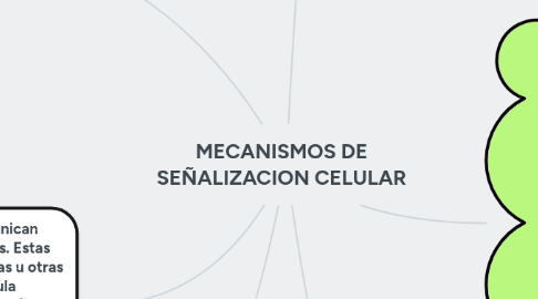 Mind Map: MECANISMOS DE SEÑALIZACION CELULAR