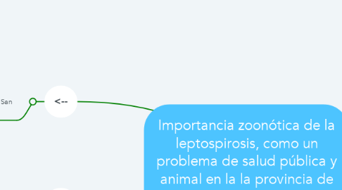 Mind Map: Importancia zoonótica de la leptospirosis, como un problema de salud pública y animal en la la provincia de Manabí – Ecuador