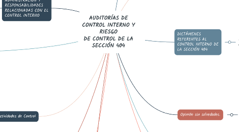 Mind Map: AUDITORÍAS DE CONTROL INTERNO Y RIESGO DE CONTROL DE LA SECCIÓN 404