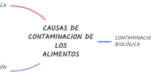 Mind Map: CAUSAS DE CONTAMINACION DE LOS ALIMENTOS