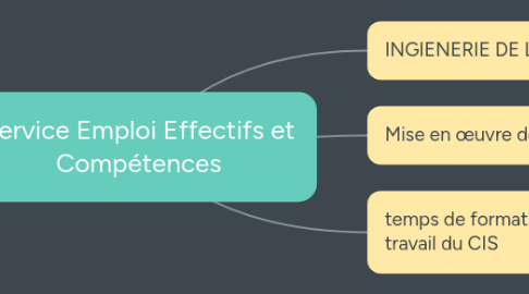 Mind Map: Service Emploi Effectifs et Compétences