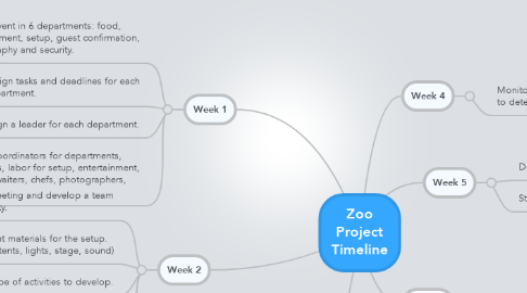 Mind Map: Zoo Project Timeline