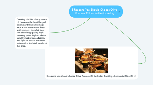 Mind Map: 5 Reasons You Should Choose Olive Pomace Oil for Indian Cooking