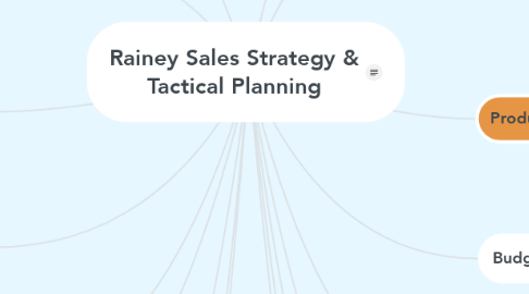 Mind Map: Rainey Sales Strategy & Tactical Planning