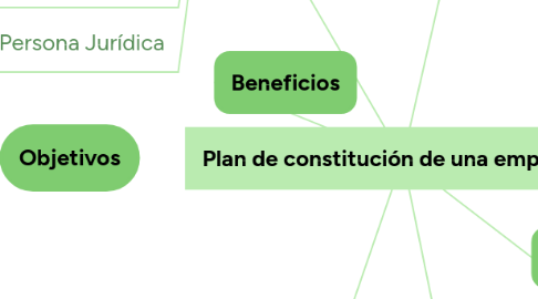 Mind Map: Plan de constitución de una empresa