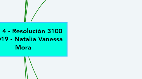 Mind Map: Tarea 4 - Resolución 3100 de 2019 - Natalia Vanessa Mora