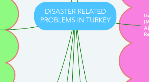 Mind Map: DISASTER RELATED PROBLEMS IN TURKEY