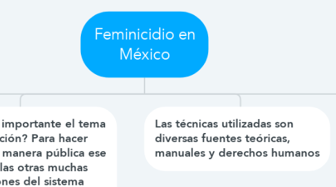 Mind Map: Feminicidio en México