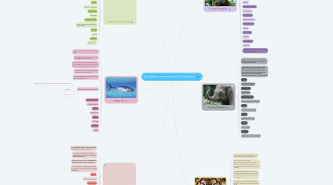 Mind Map: The problem of animals at risk of extinction