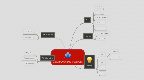 Mind Map: Cellular Anatomy (Plant Cell)