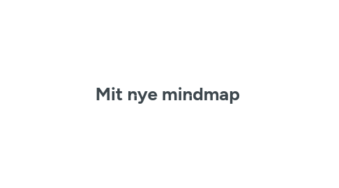 Mind Map: Mit nye mindmap