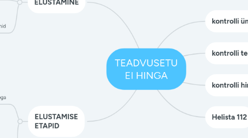 Mind Map: TEADVUSETU EI HINGA