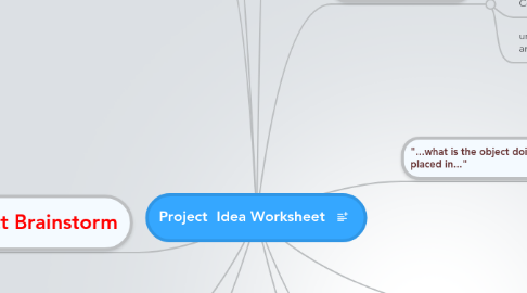 Mind Map: Project Idea Worksheet