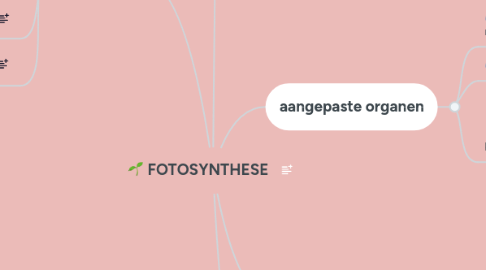 Mind Map: FOTOSYNTHESE