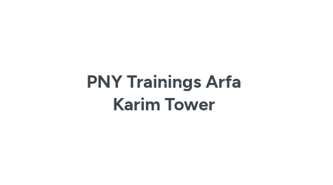 Mind Map: PNY Trainings Arfa Karim Tower