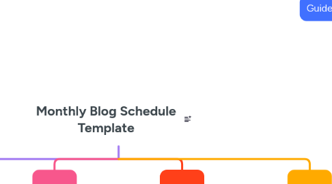 Mind Map: Monthly Blog Schedule Template