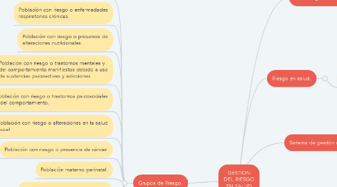 Mind Map: GESTION DEL RIESGO EN SALUD