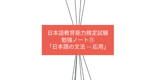 Mind Map: 日本語教育能力検定試験 勉強ノート⑪ 「日本語の文法 -- 応用」