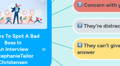 Mind Map: 5 Ways To Spot A Bad Boss In An Interview #StephanieTailor Christensen