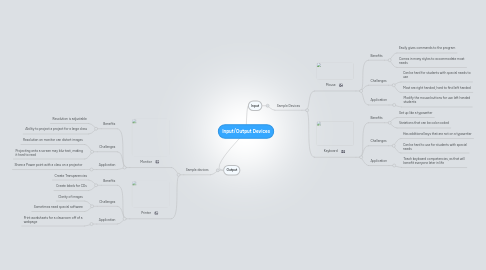 Mind Map: Input/Output Devices