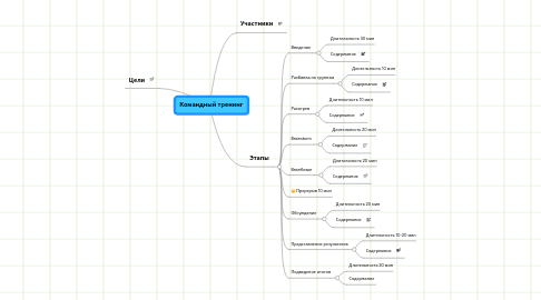 Mind Map: Командный тренинг