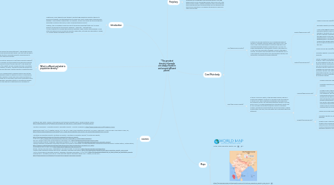 Mind Map: “The greatest density of people are always found in and around affluent places”