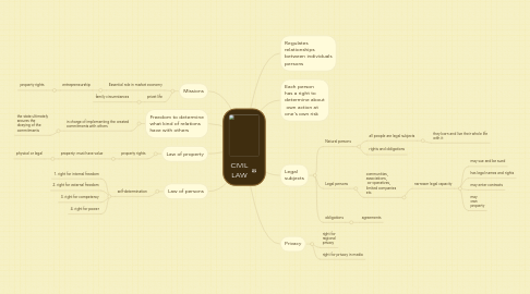 Mind Map: CIVIL LAW